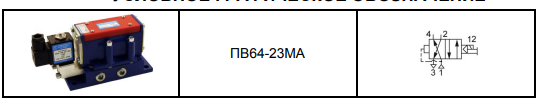 Условное графическое обозначение ПВ64-23МА